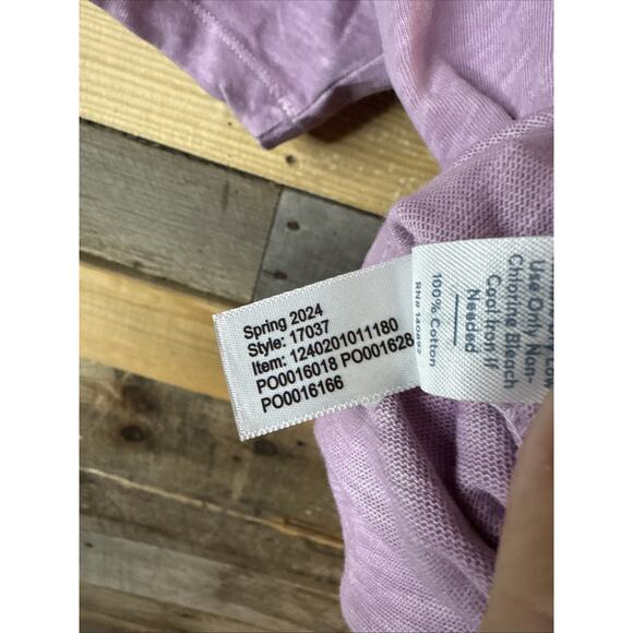Marine Layer Vintage Slub Polo Tee, Lavender Must, Small - Picture 4 of 4